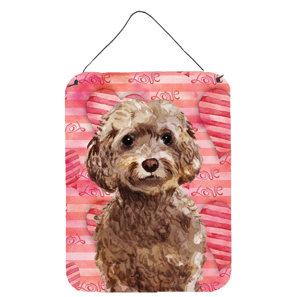 Picture of Carolines Treasures BB9479DS1216 Brown Cockapoo Love Wall or Door Hanging Prints