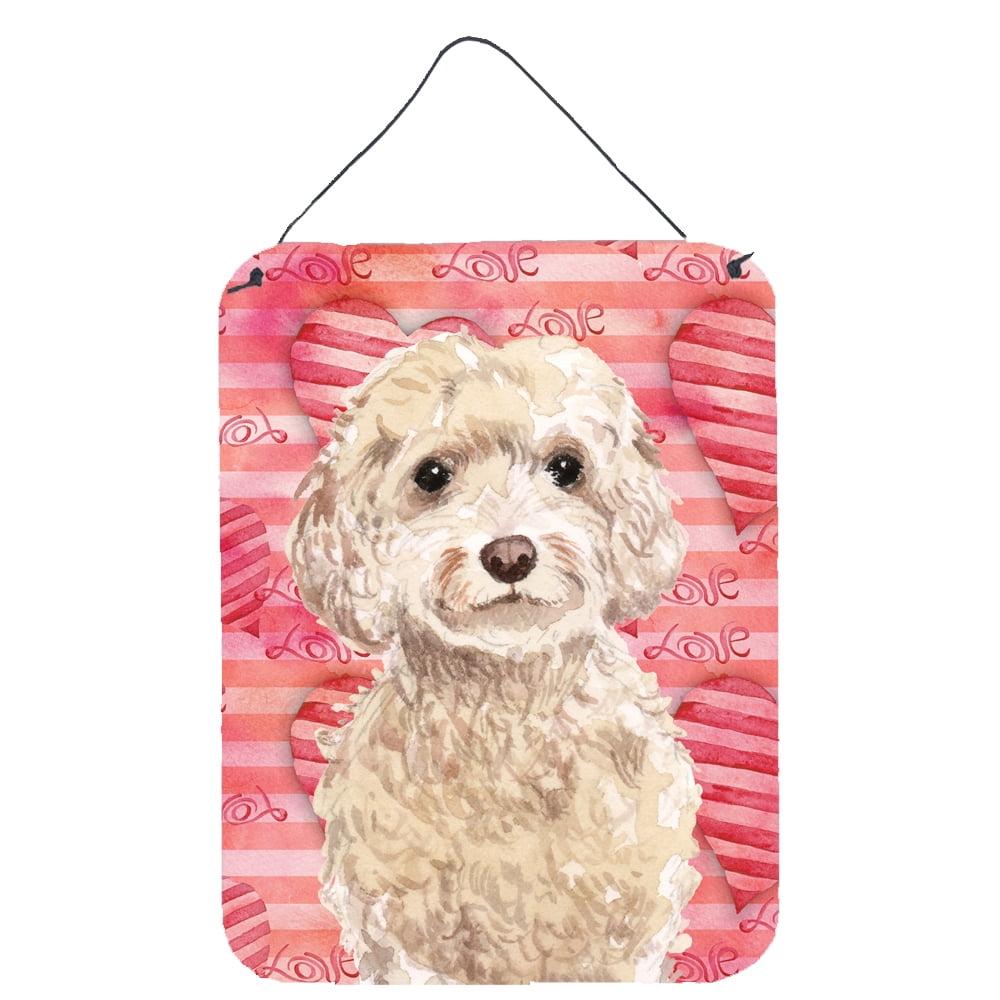 Picture of Carolines Treasures BB9480DS1216 Champagne Cockapoo Love Wall or Door Hanging Prints