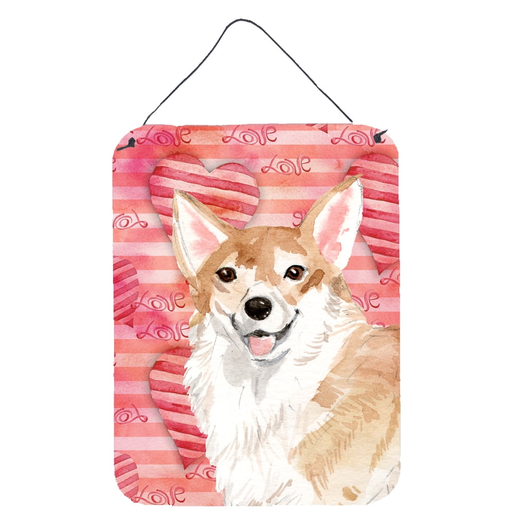 Picture of Carolines Treasures BB9484DS1216 Corgi Love Wall or Door Hanging Prints