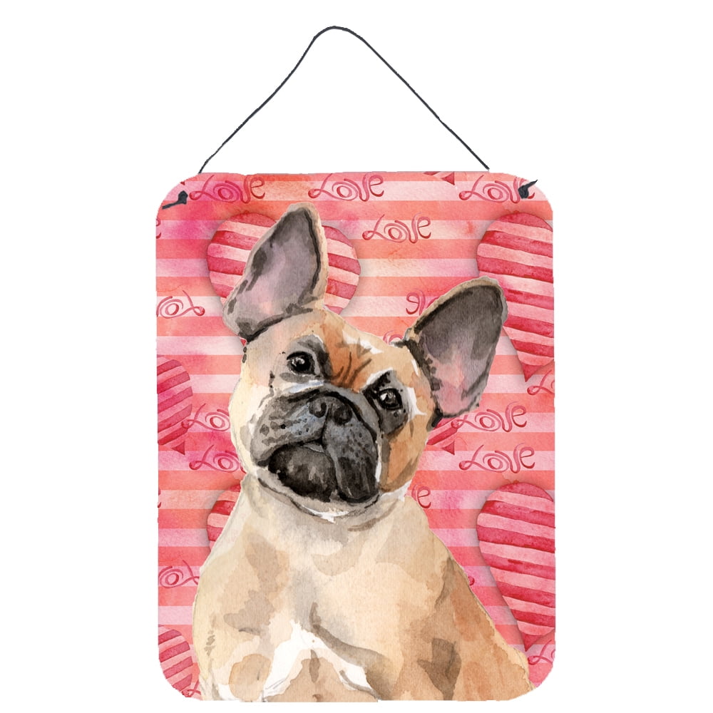 Picture of Carolines Treasures BB9487DS1216 Fawn French Bulldog Love Wall or Door Hanging Prints