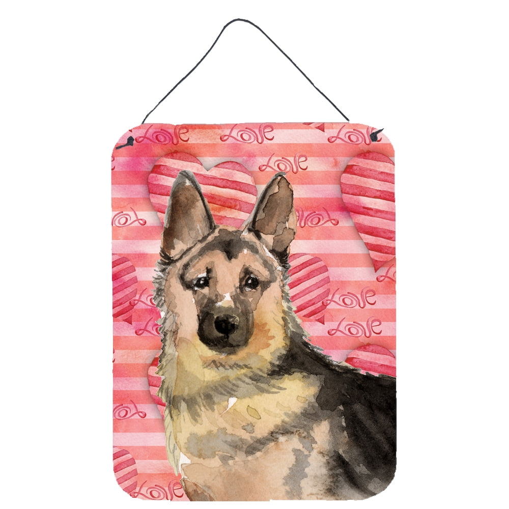 Picture of Carolines Treasures BB9488DS1216 German Shepherd Love Wall or Door Hanging Prints