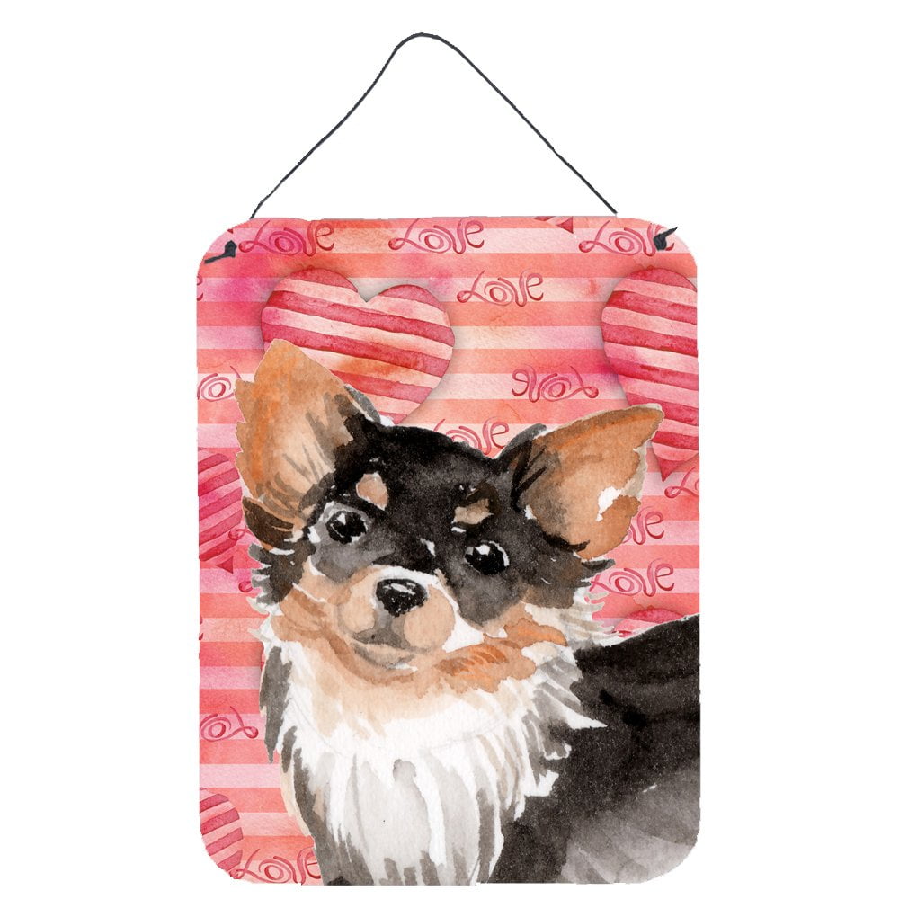 Picture of Carolines Treasures BB9494DS1216 Long Haired Chihuahua Love Wall or Door Hanging Prints