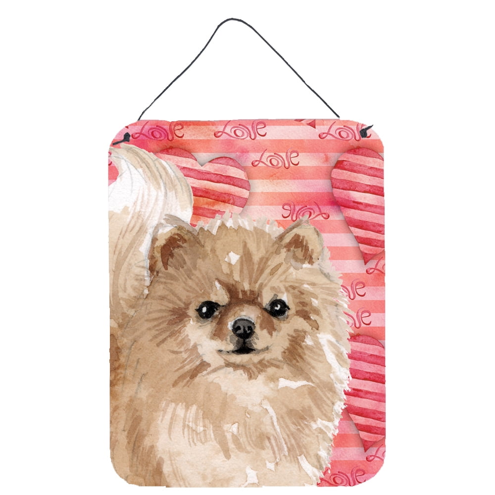 Picture of Carolines Treasures BB9495DS1216 Pomeranian Love Wall or Door Hanging Prints