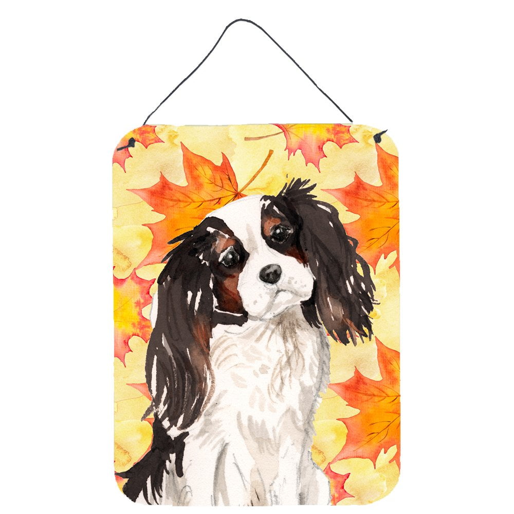 Tricolor Cavalier Spaniel Fall Wall or Door Hanging Prints