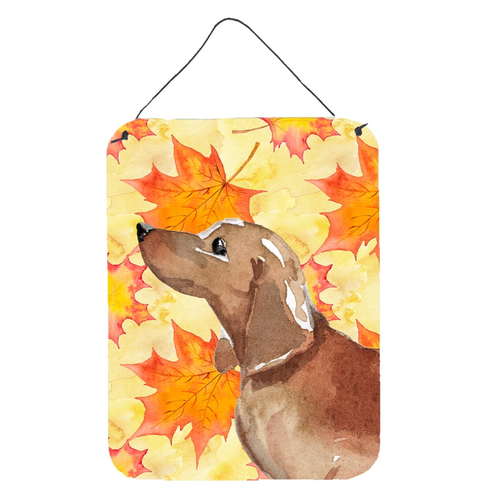Red & Tan Dachshund Fall Wall or Door Hanging Prints
