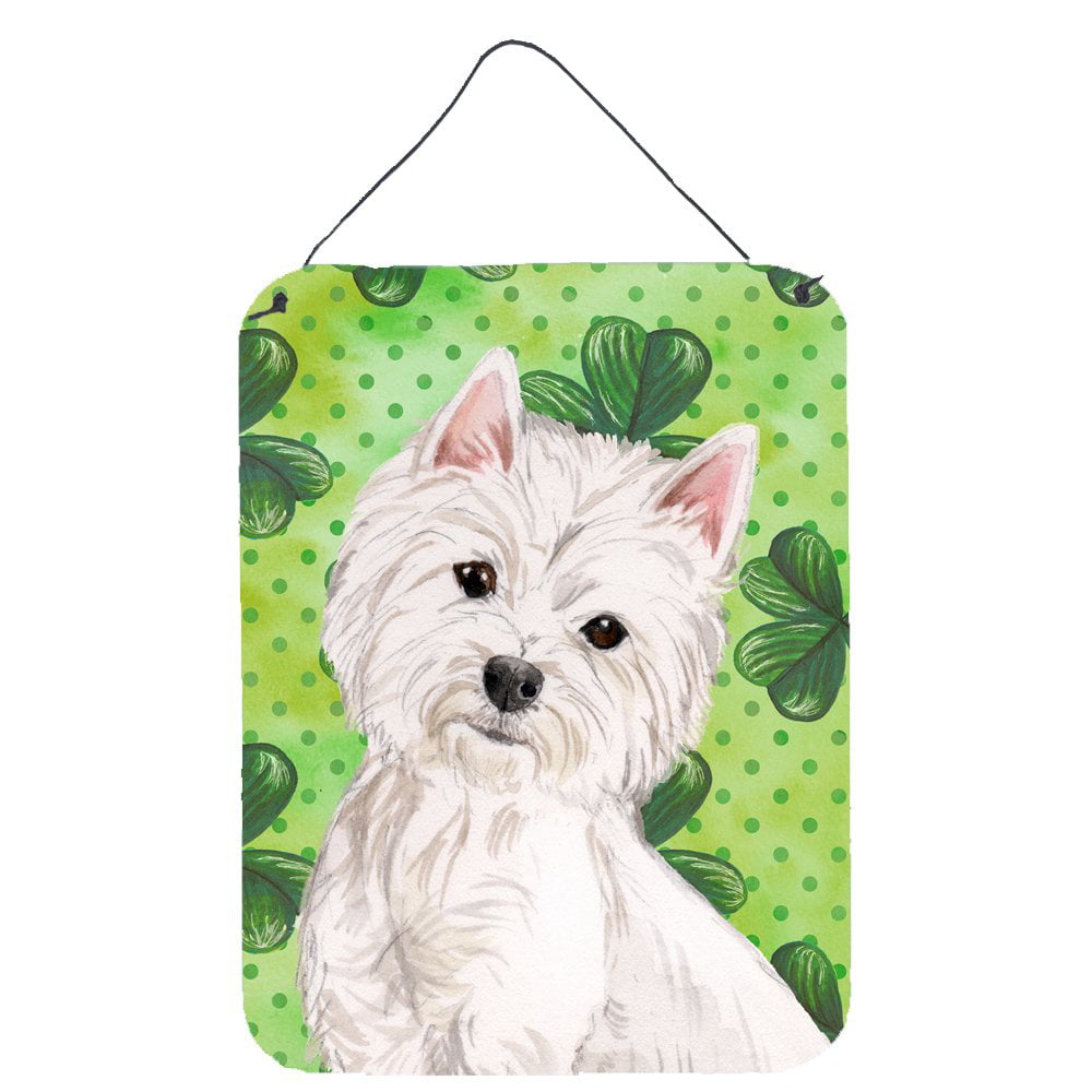 Picture of Carolines Treasures BB9534DS1216 Westie St. Patricks Wall or Door Hanging Prints