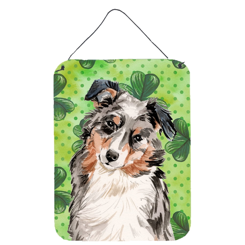Australian Shepherd St. Patricks Wall or Door Hanging Prints