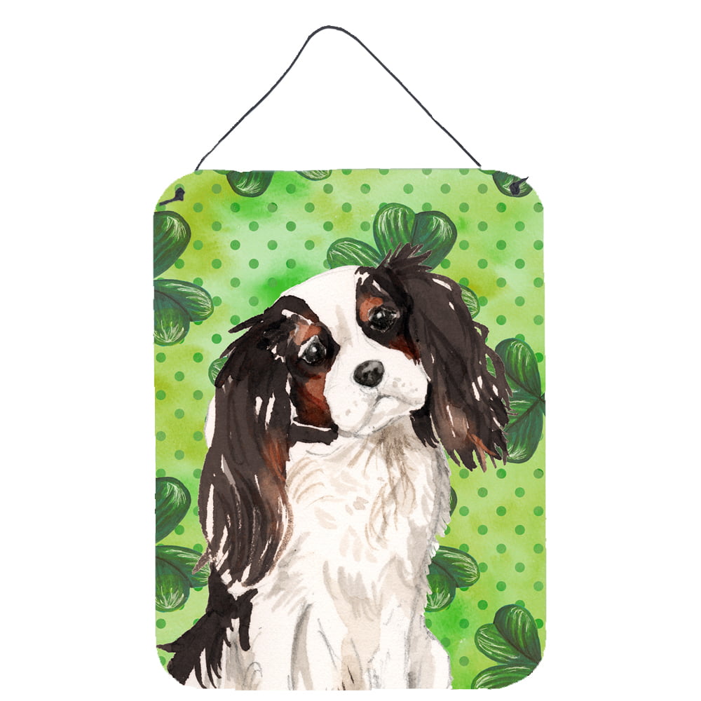 Tricolor Cavalier Spaniel St. Patricks Wall or Door Hanging Prints