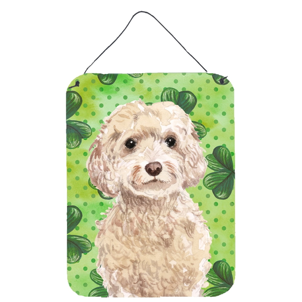 Picture of Carolines Treasures BB9550DS1216 Champagne Cockapoo St. Patricks Wall or Door Hanging Prints