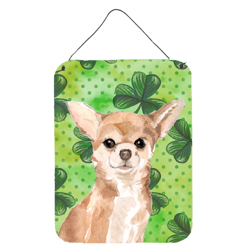 Picture of Carolines Treasures BB9551DS1216 Chihuahua St. Patricks Wall or Door Hanging Prints