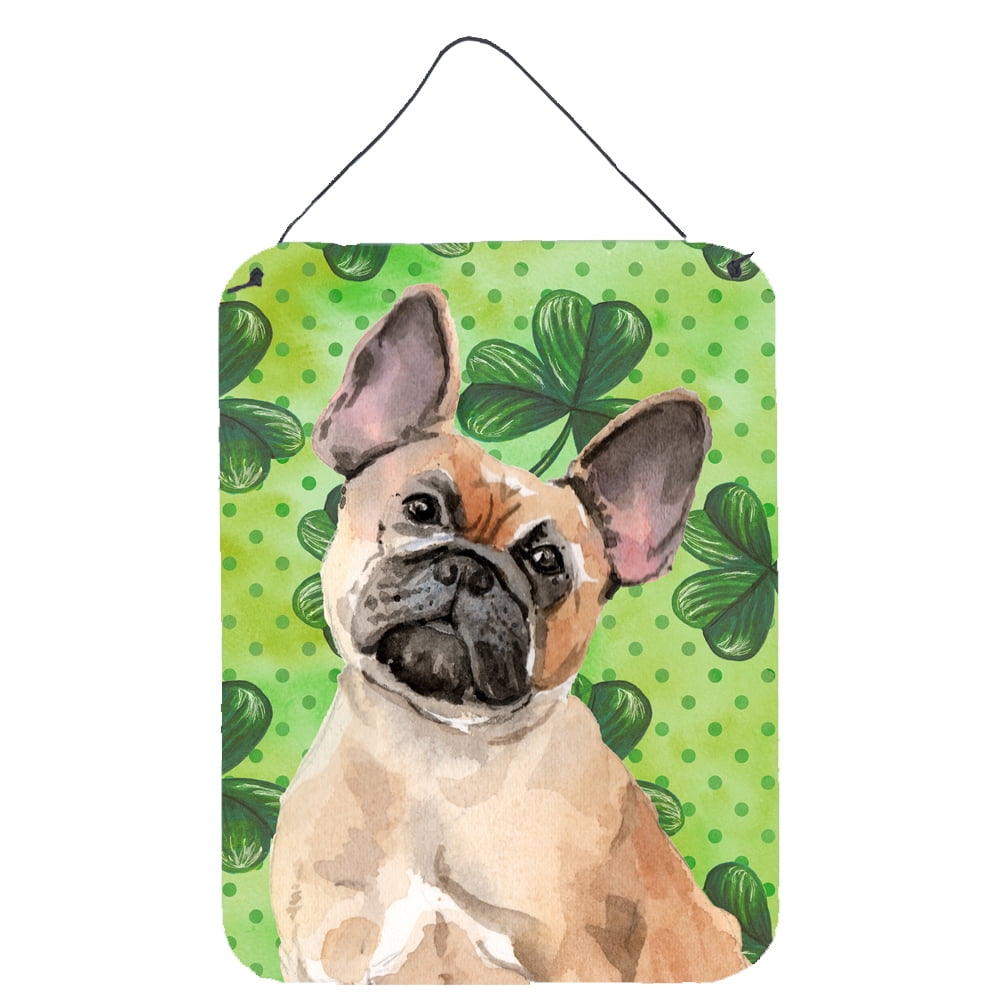 Picture of Carolines Treasures BB9557DS1216 Fawn French Bulldog St. Patricks Wall or Door Hanging Prints