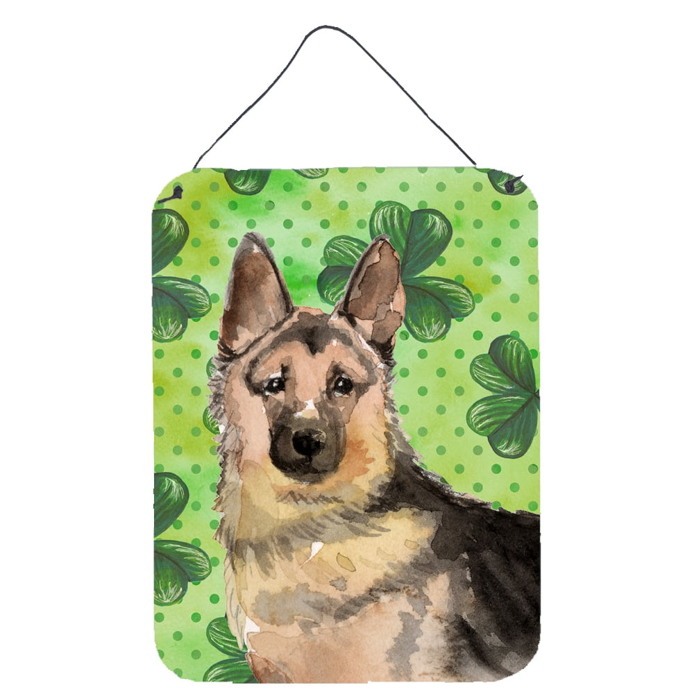 Picture of Carolines Treasures BB9558DS1216 German Shepherd St. Patricks Wall or Door Hanging Prints