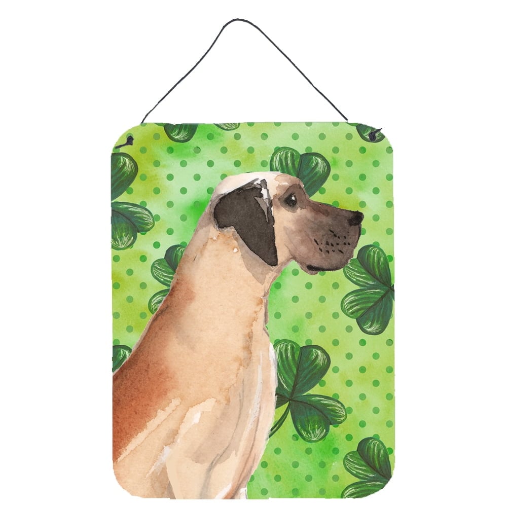 Fawn Natural Great Dane St. Patricks Wall or Door Hanging Prints