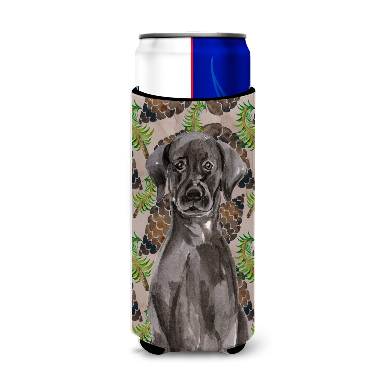 Black & Labrador Pine Cones Michelob Ultra Hugger for Slim Cans