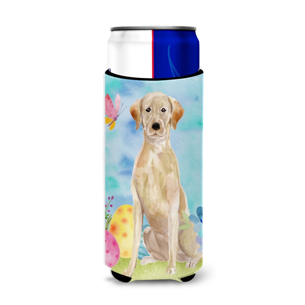 Yellow Labrador Easter Michelob Ultra Hugger for Slim Cans