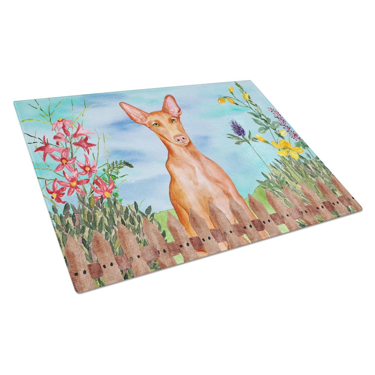 CK1277LCB Pharaoh Hound Spring Glass Cutting Board - Large
