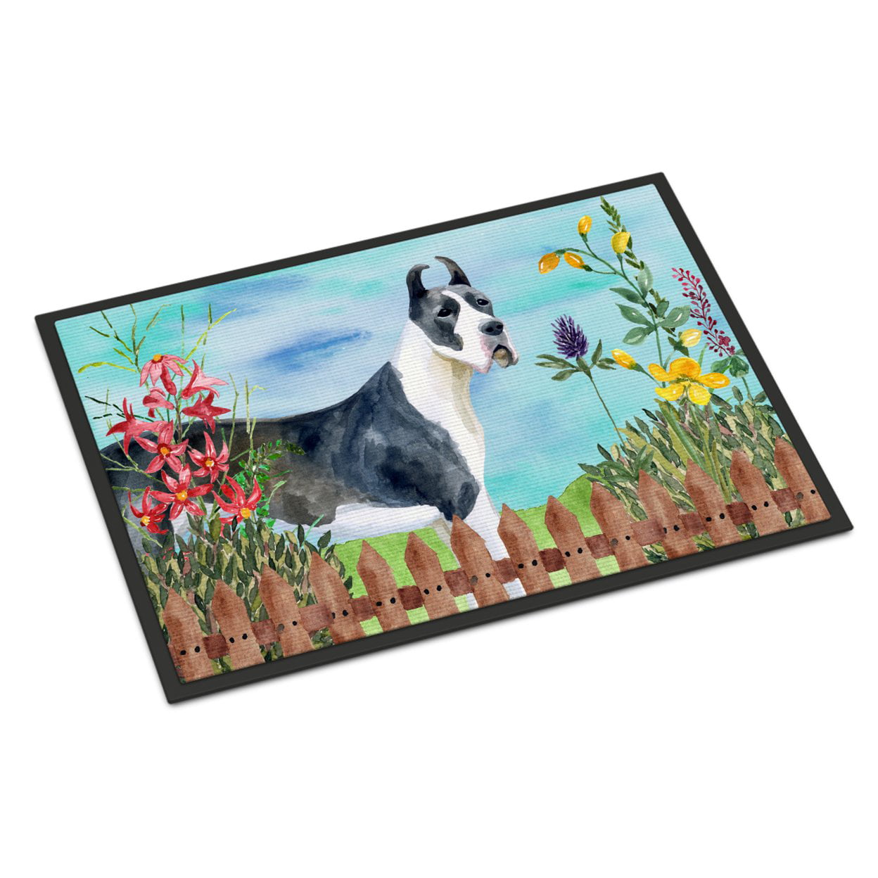 Harlequin Great Dane Spring Indoor or Outdoor Mat - 18 x 27 in.