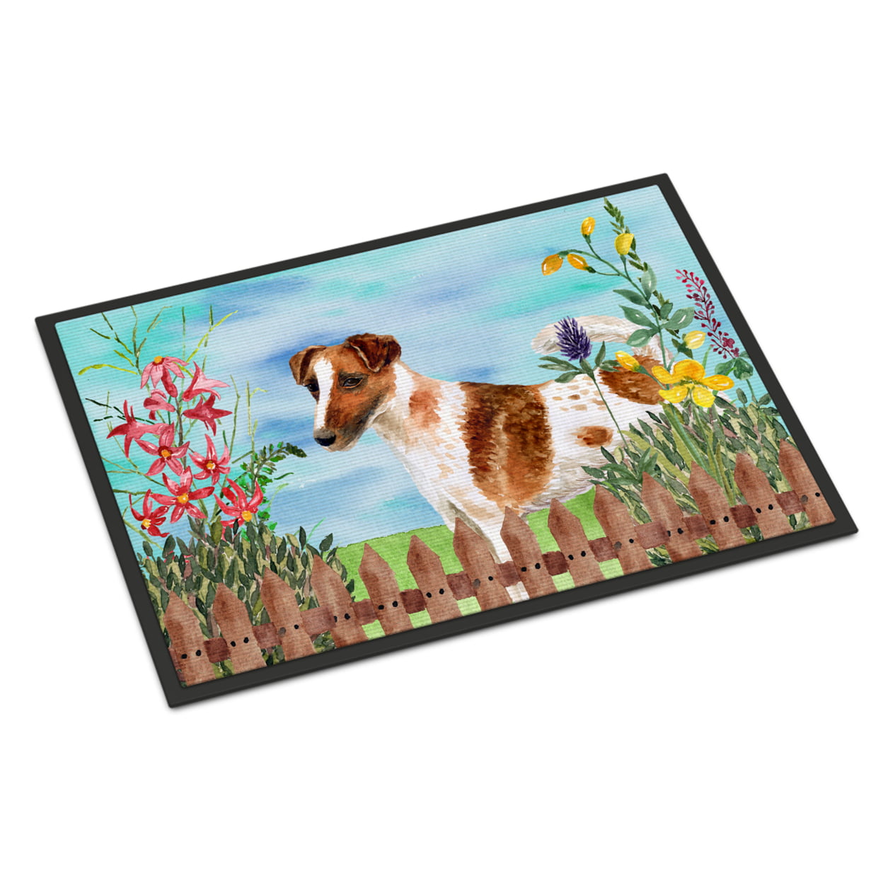 CK1209MAT Smooth Fox Terrier Spring Indoor or Outdoor Mat - 18 x 27 in.