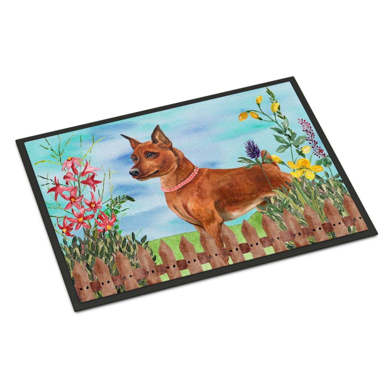 Miniature Pinscher Spring Indoor or Outdoor Mat - 18 x 27 in.