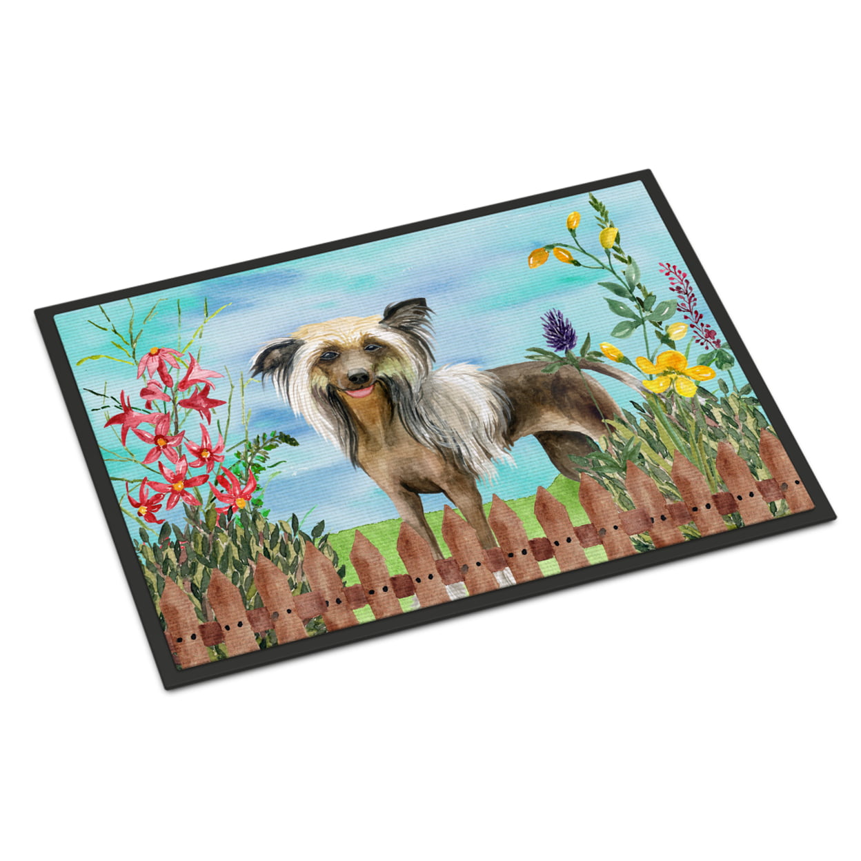 Chinese Crested Spring Indoor or Outdoor Mat - 18 x 27 in.