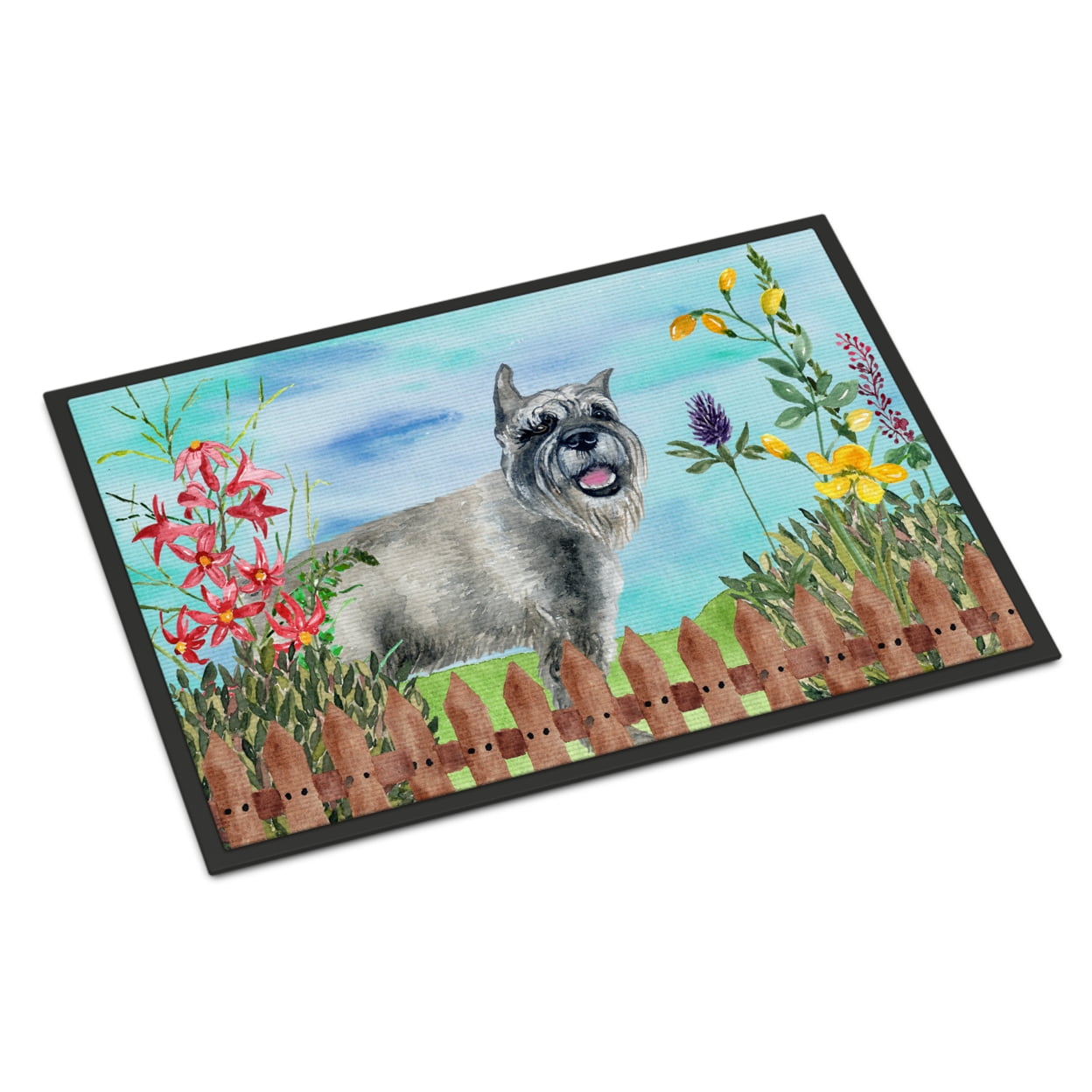Schnauzer Spring Indoor or Outdoor Mat - 18 x 27 in.