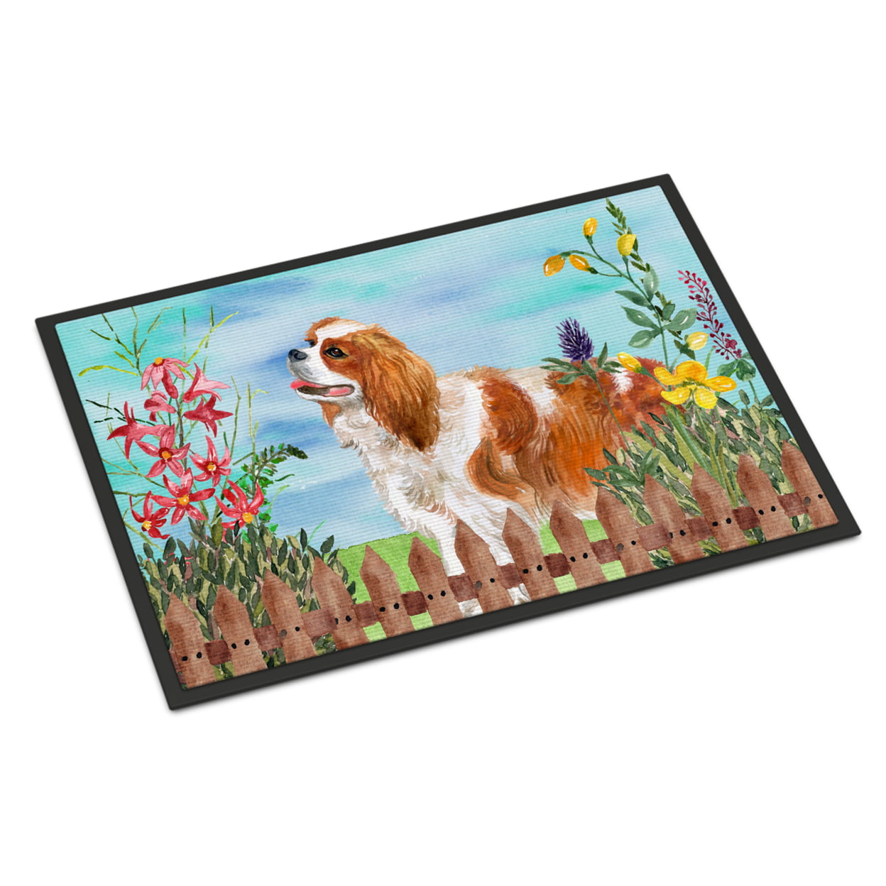 Cavalier Spaniel Spring Indoor or Outdoor Mat - 18 x 27 in.