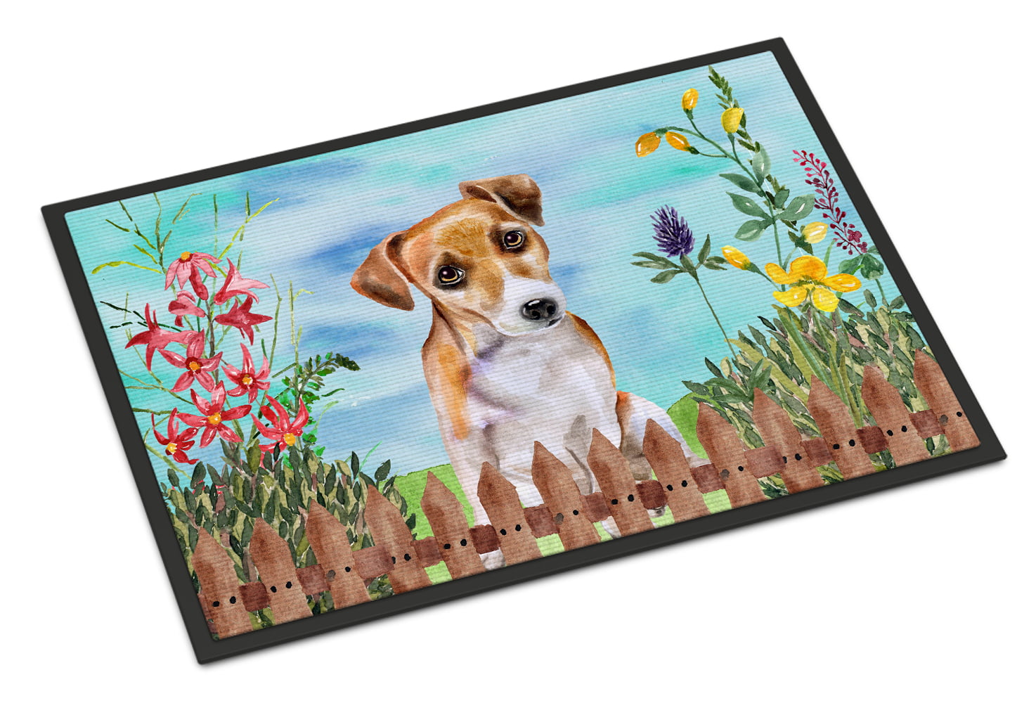 Jack Russell Terrier No.2 Spring Indoor or Outdoor Mat - 18 x 27 in.