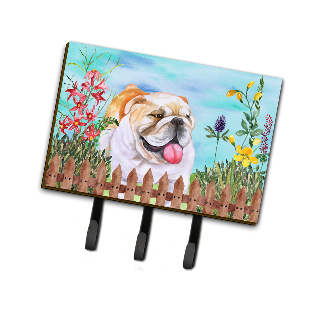 English Bulldog Spring Leash or Key Holder