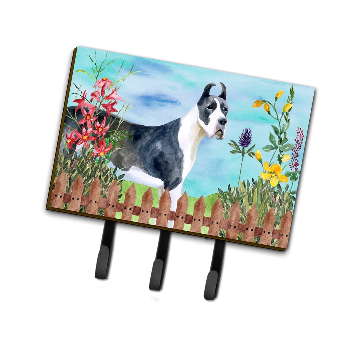 Harlequin Great Dane Spring Leash or Key Holder