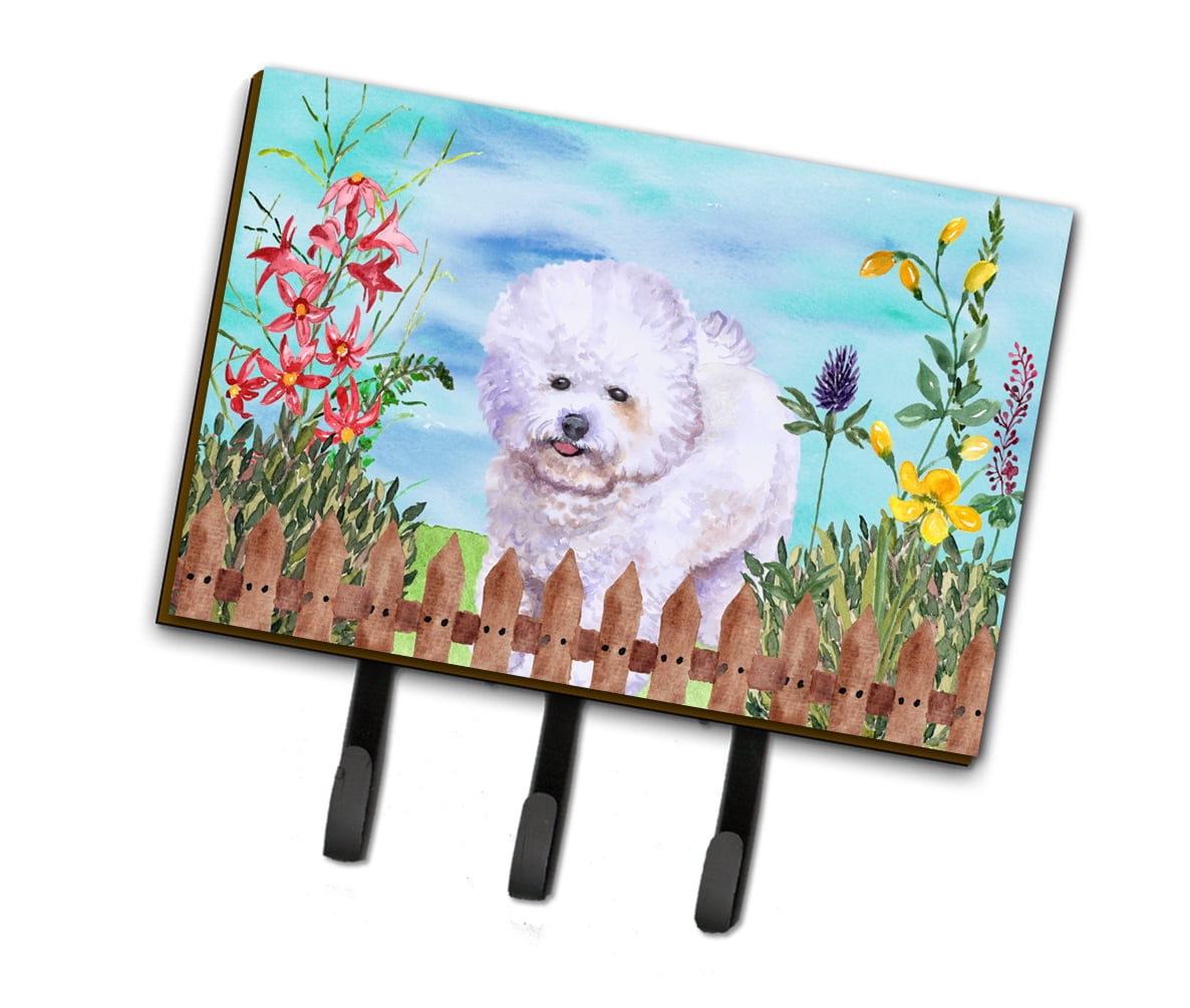 Bichon Frise Spring Leash or Key Holder