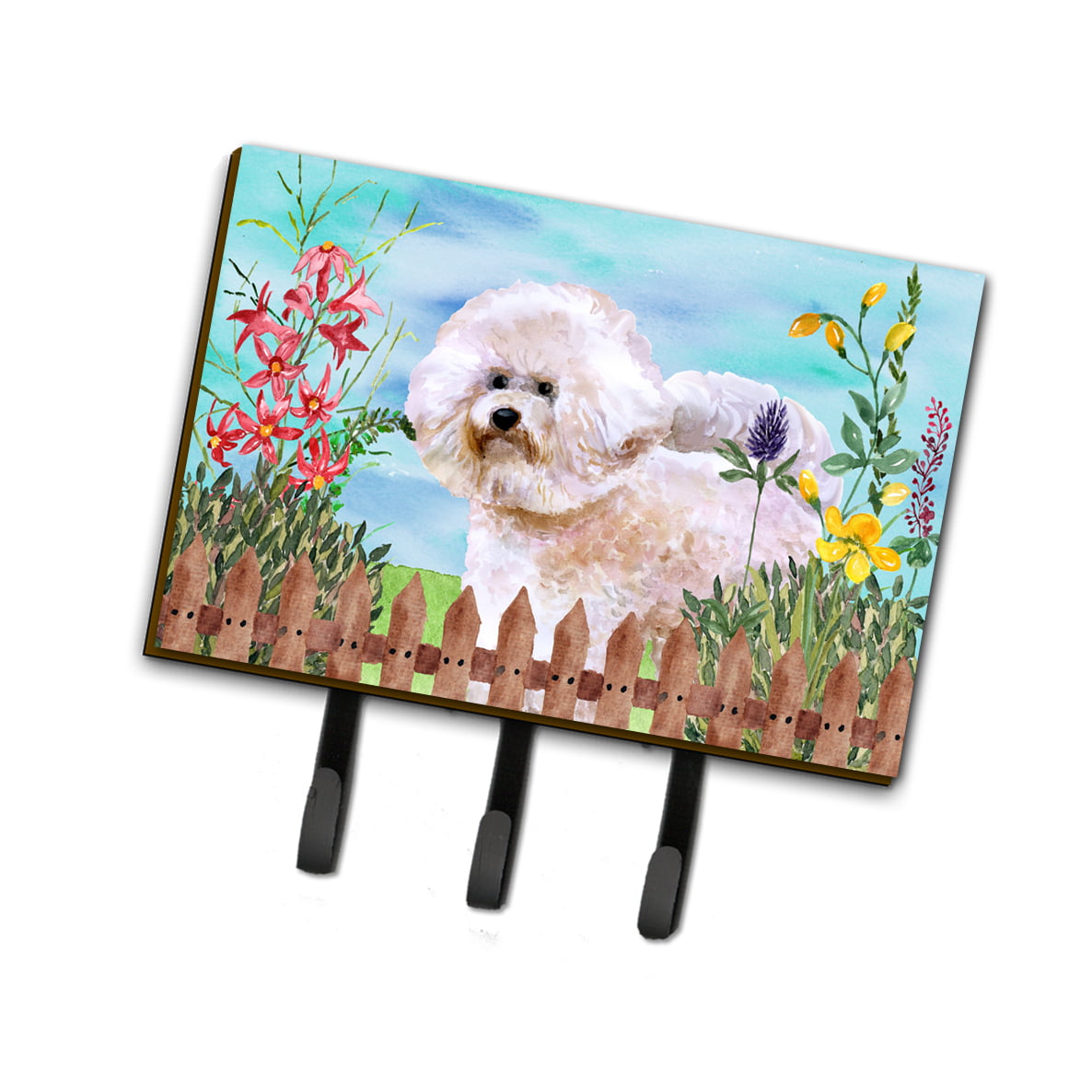 Bichon Frise No.2 Spring Leash or Key Holder