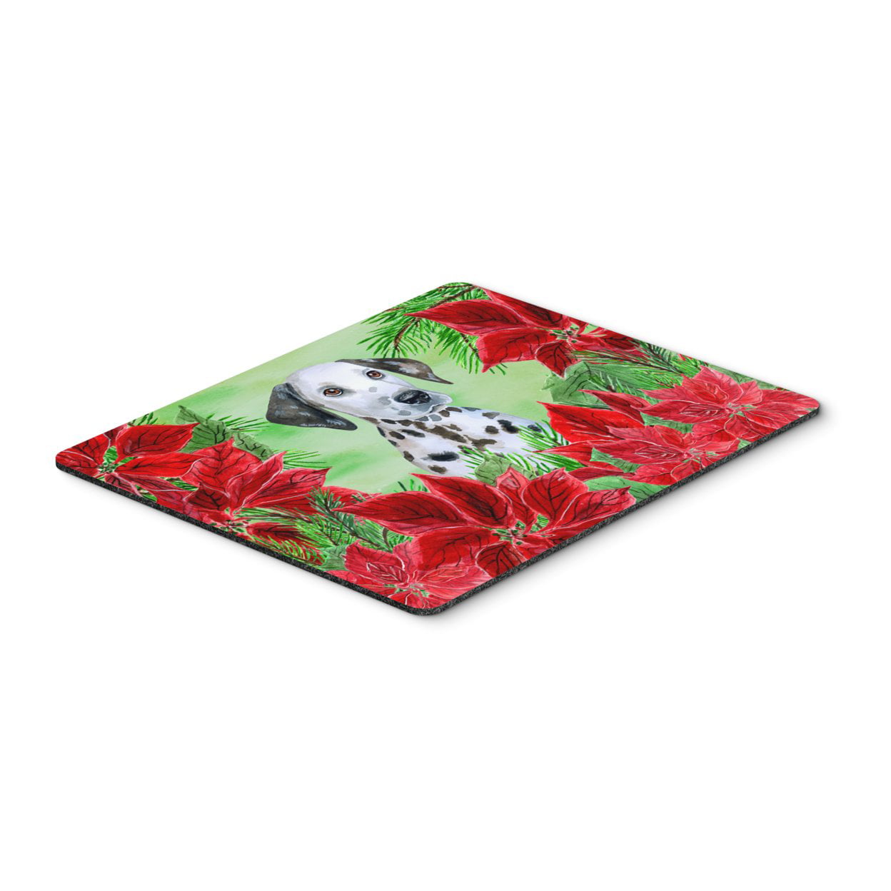 Dalmatian Puppy Poinsettas Mouse Pad, Hot Pad or Trivet
