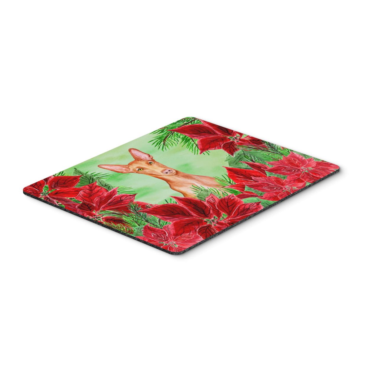Pharaoh Hound Poinsettas Mouse Pad, Hot Pad or Trivet