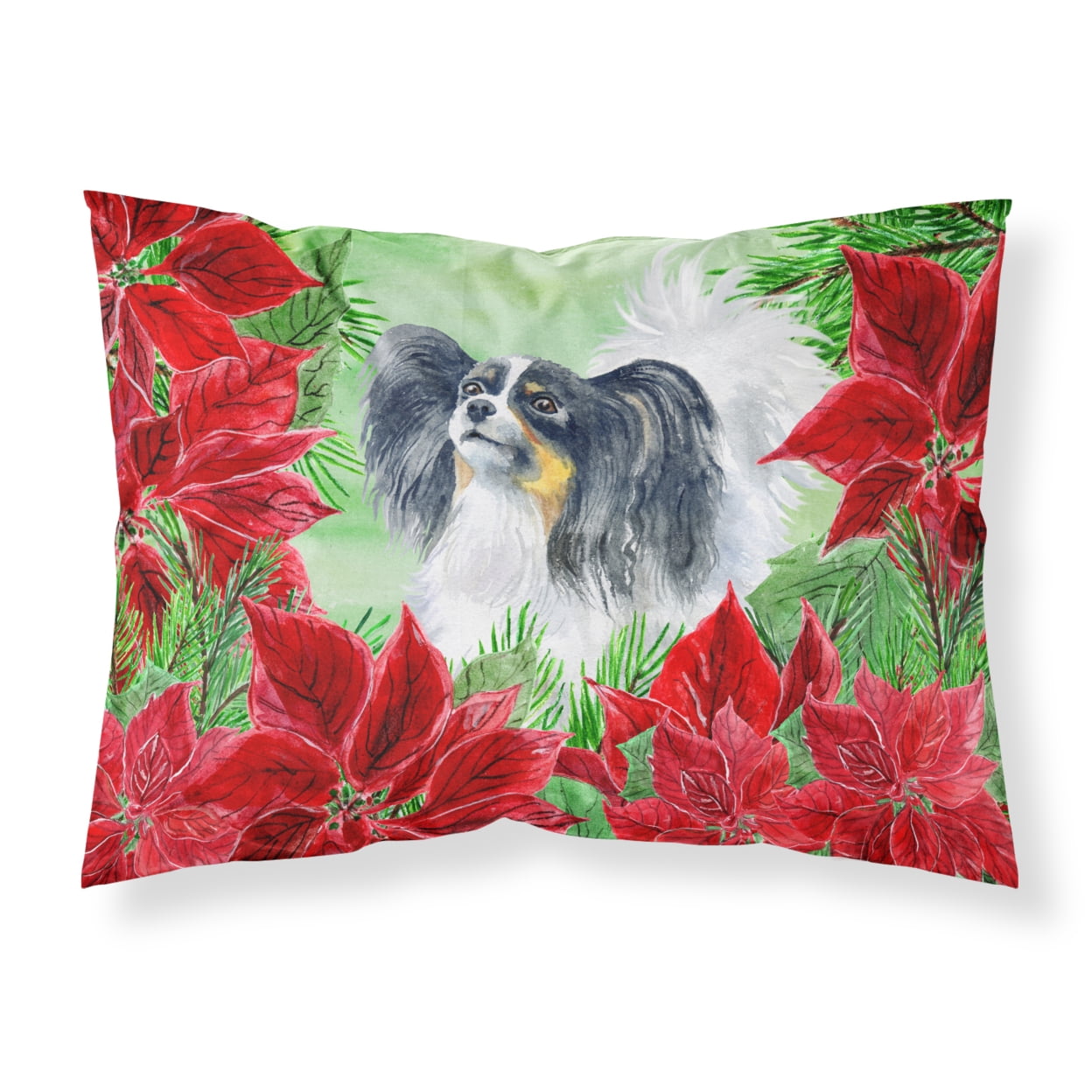 Papillon Poinsettas Fabric Standard Pillowcase