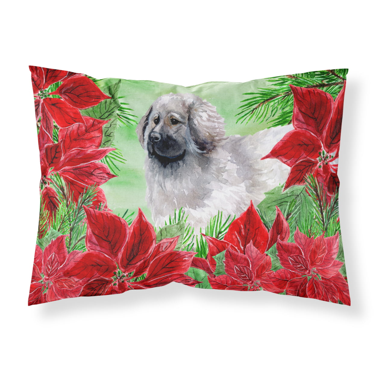 Moscow Watchdog Poinsettas Fabric Standard Pillowcase