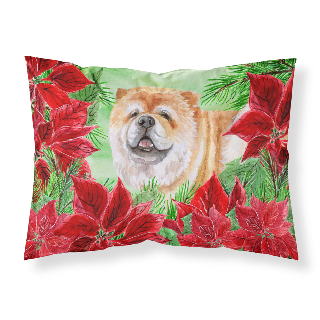 Cane Corso Poinsettas Fabric Standard Pillowcase