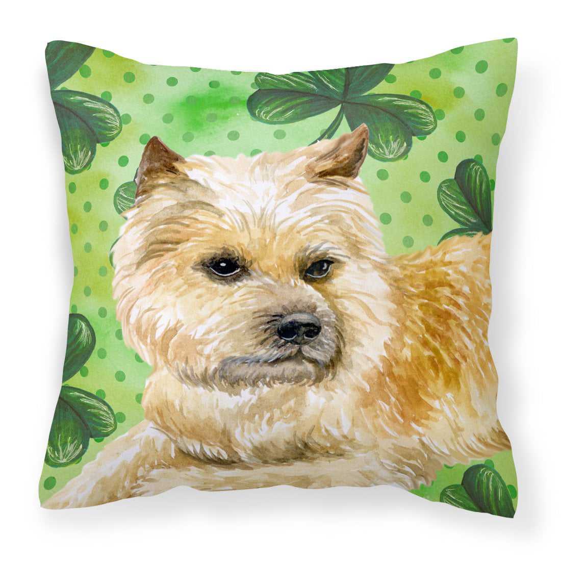 Picture of Carolines Treasures BB9864PW1414 Cairn Terrier St Patricks Fabric Decorative Pillow