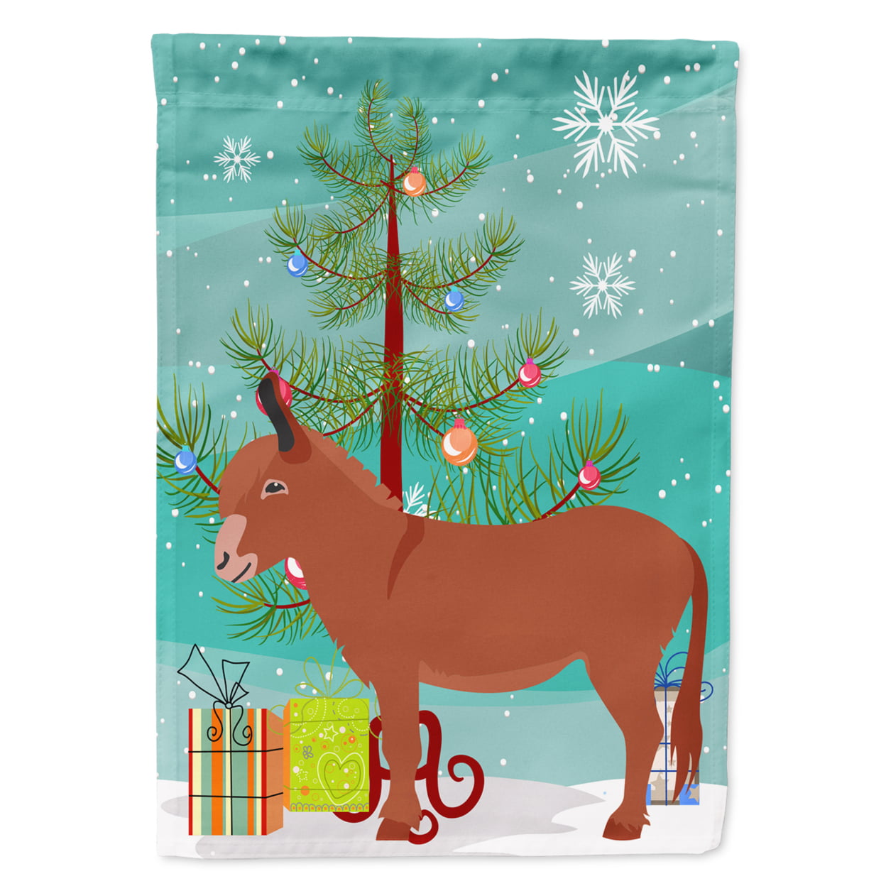 Irish Donkey Christmas Flag Garden