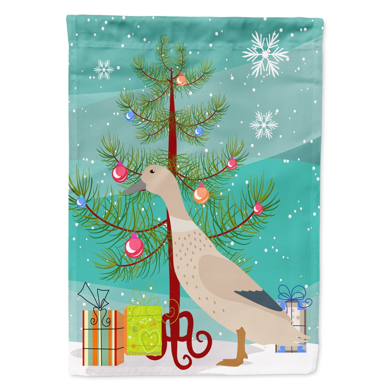 West Harlequin Duck Christmas Flag Garden - Size