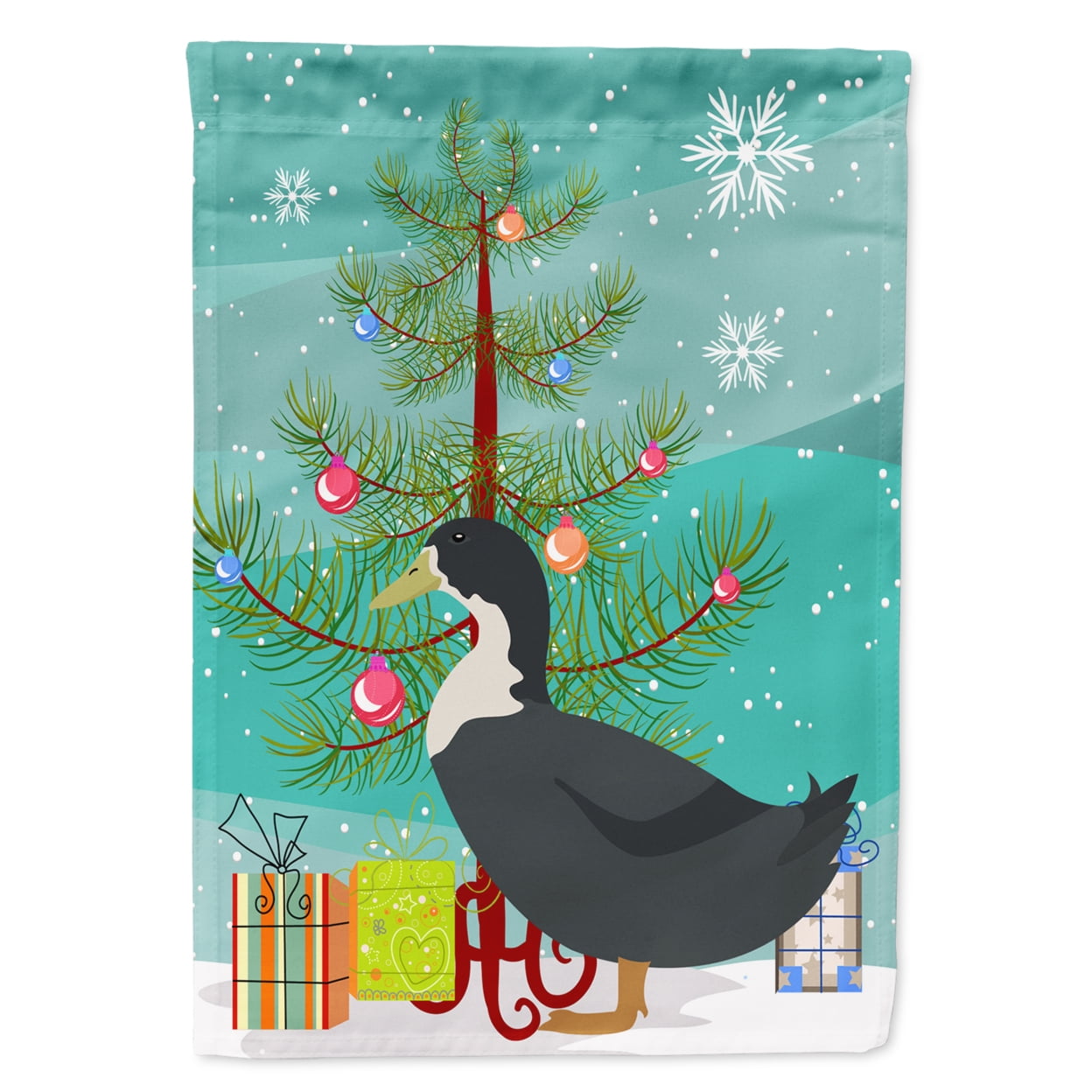 Blue Swedish Duck Christmas Flag Garden - Size