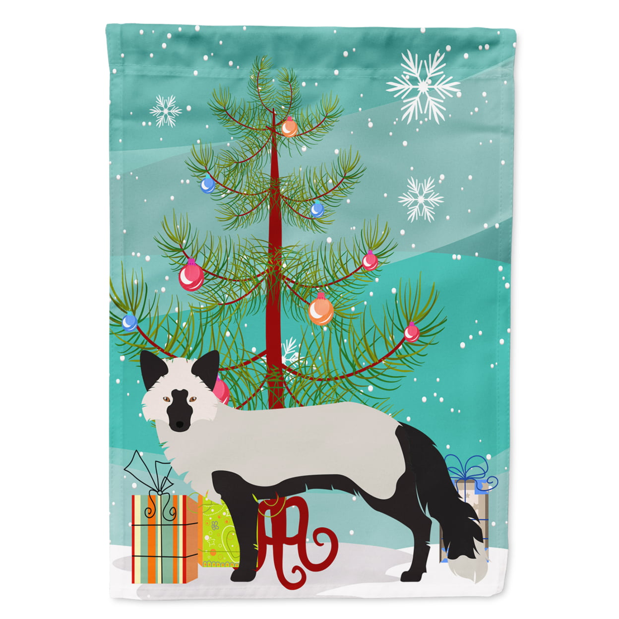 Silver Fox Christmas Flag Garden - Size