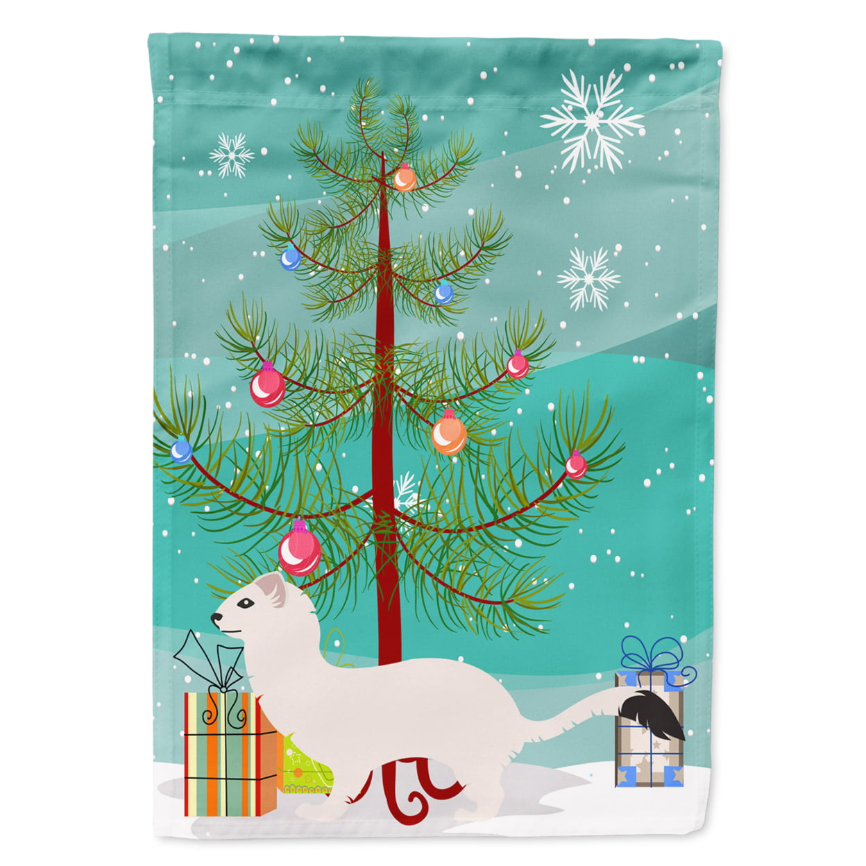 Stoat Short-tailed Weasel Christmas Flag Garden