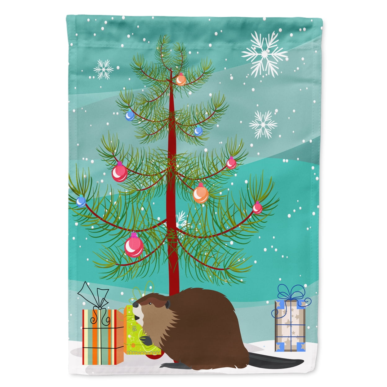 BB9240GF Eurasian Beaver Christmas Flag Garden - Size