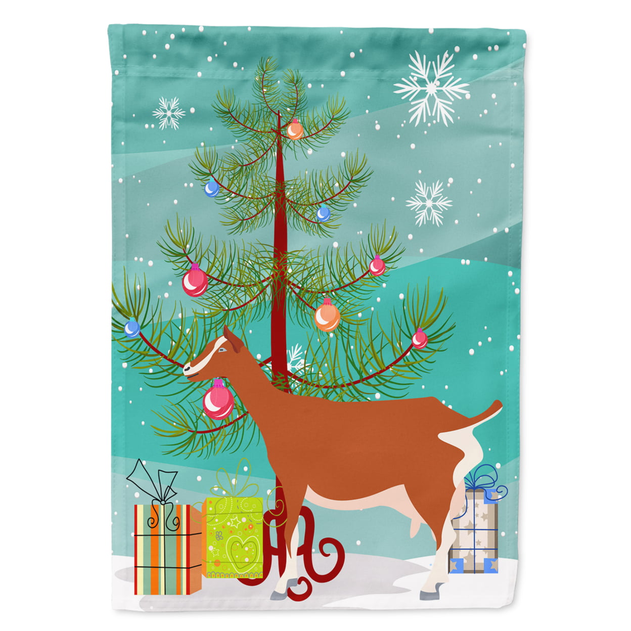 Toggenburger Goat Christmas Flag Garden