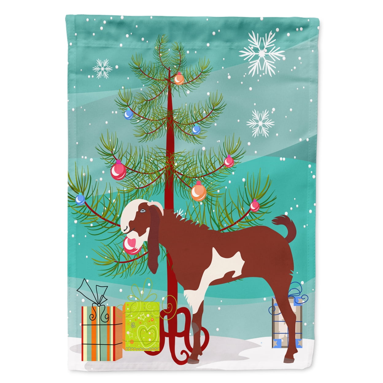 Jamnapari Goat Christmas Flag Garden - Size