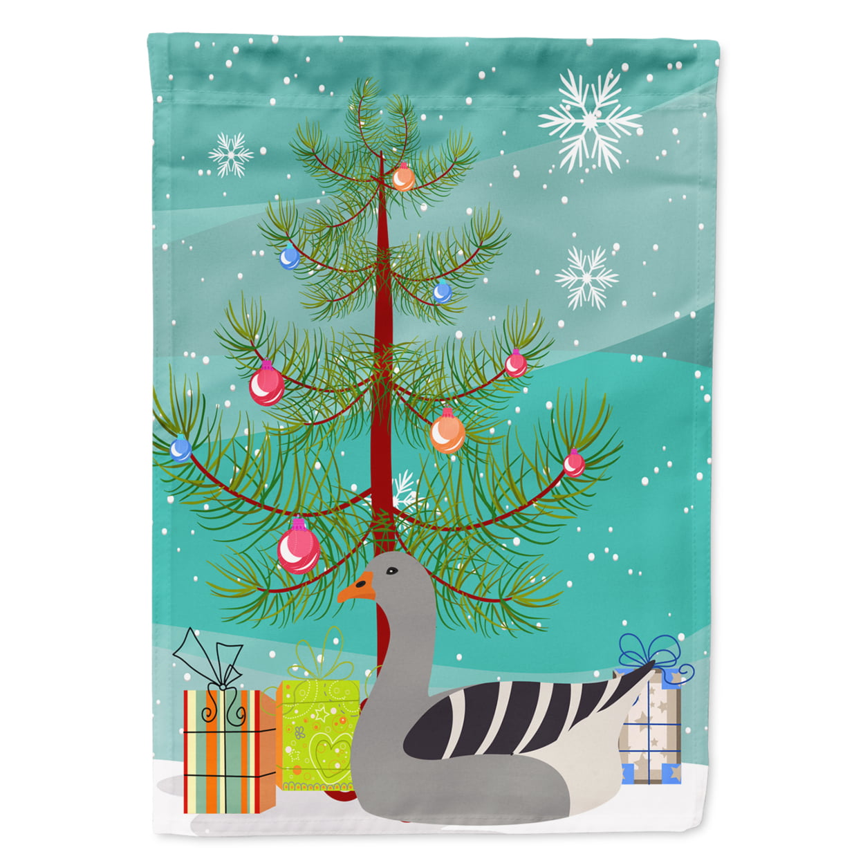 Pilgrim Goose Christmas Flag Garden