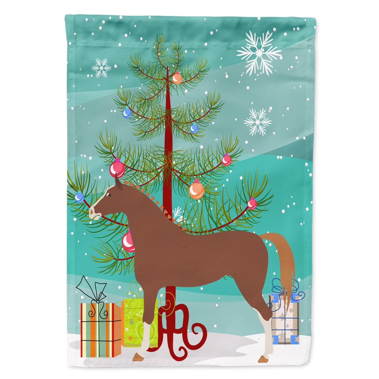 Hannoverian Horse Christmas Flag Garden - Size