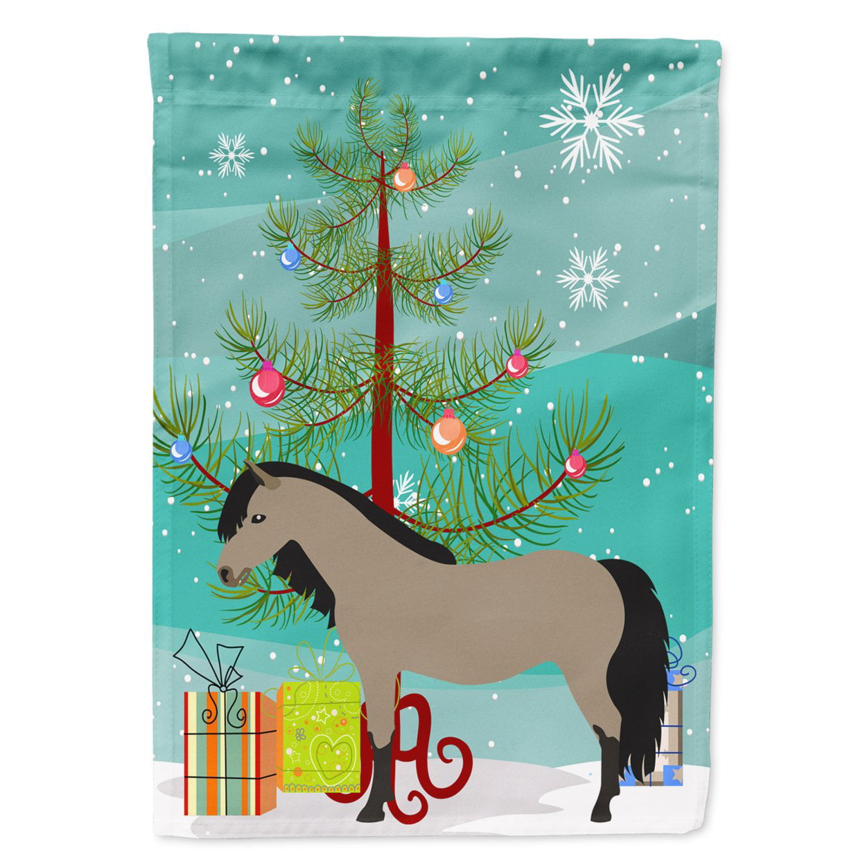 Welsh Pony Horse Christmas Flag Garden - Size
