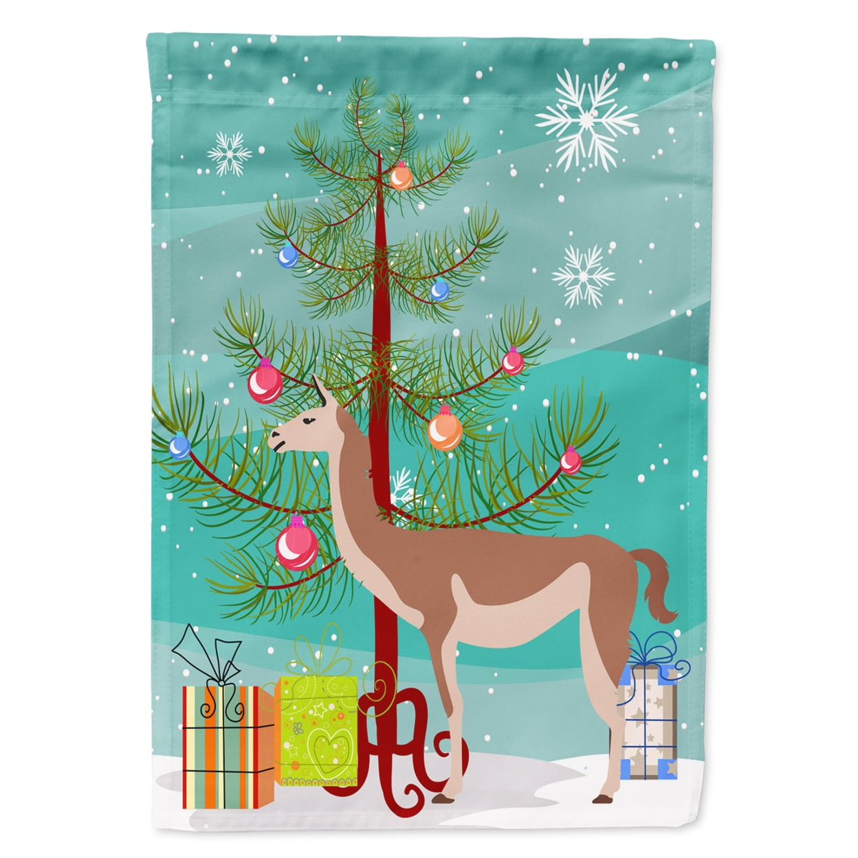 Guanaco Christmas Flag Garden
