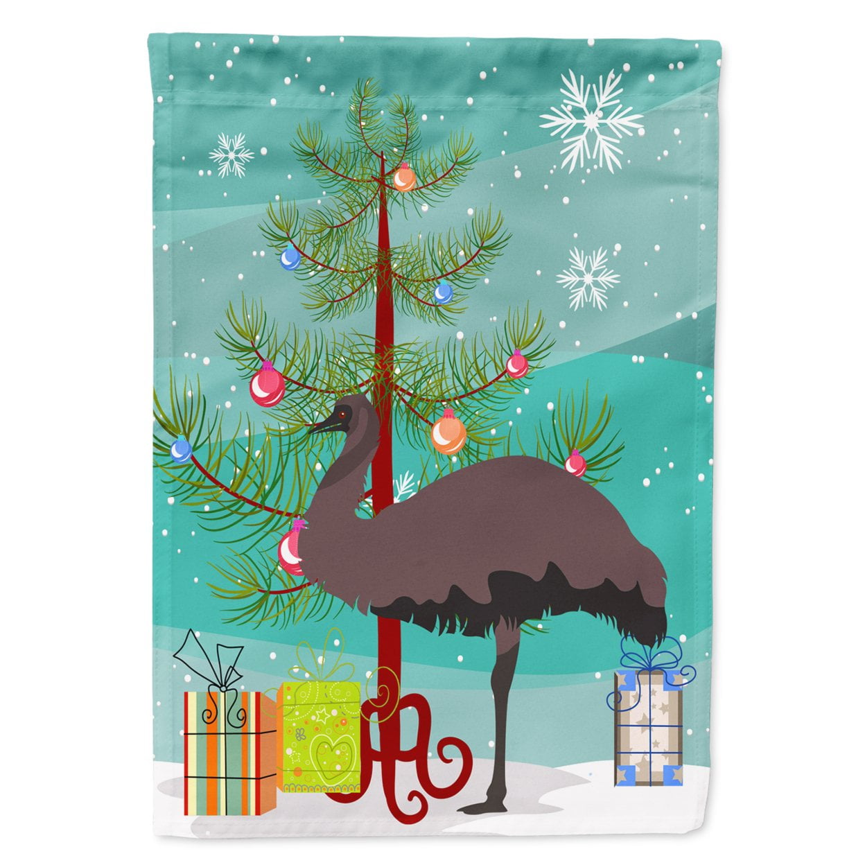 Emu Christmas Flag Garden